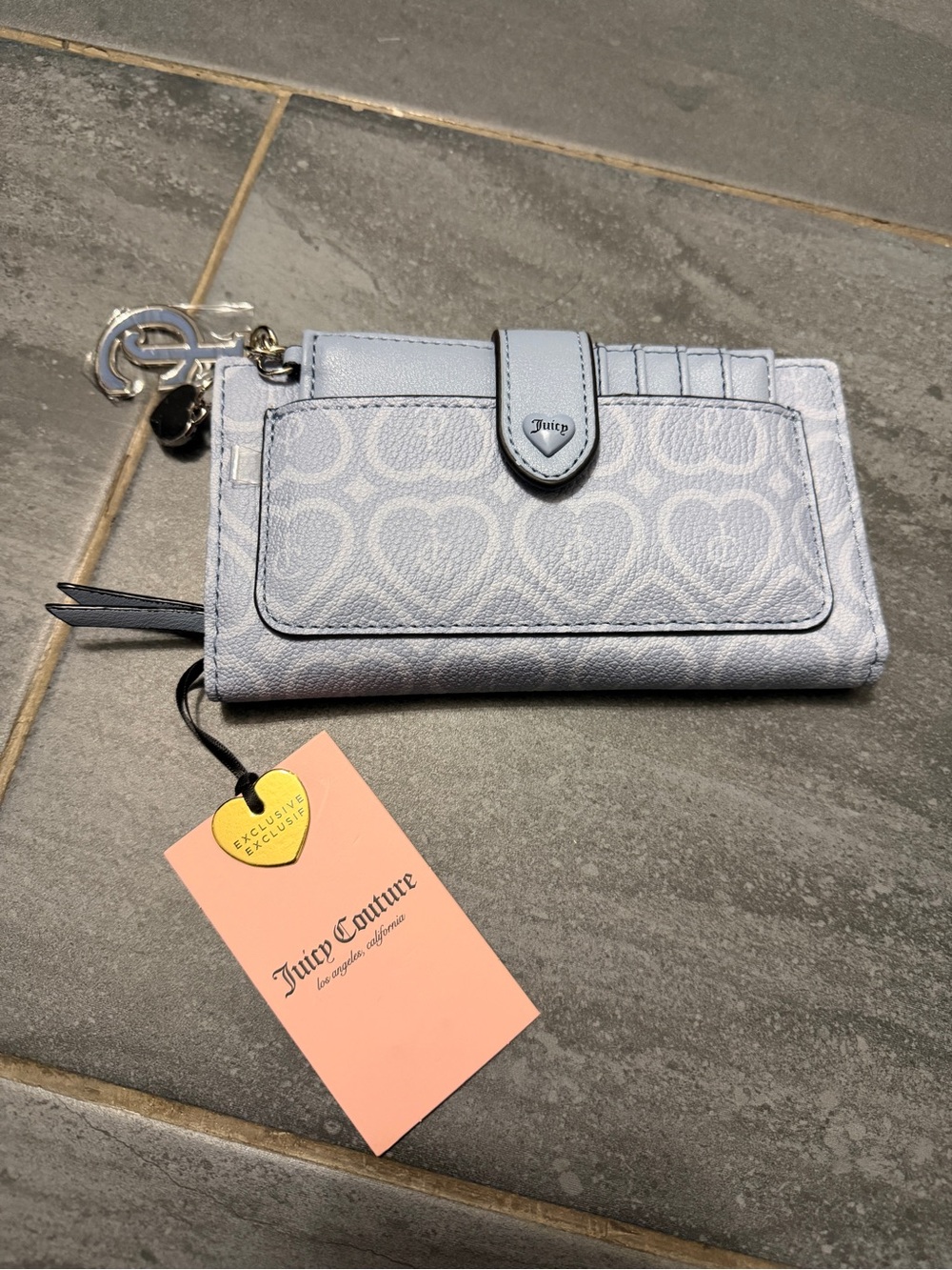 Juicy Couture Blue Heart Wallet with card wallet